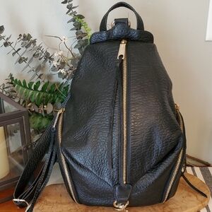 Rebecca Minoff Julian Black Leather Backpack